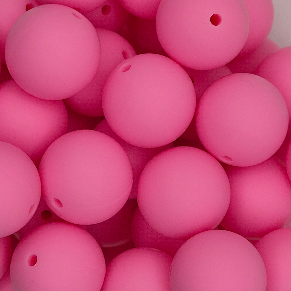 Pink 19mm Silicone Beads