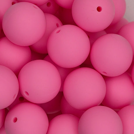 Pink 19mm Silicone Beads