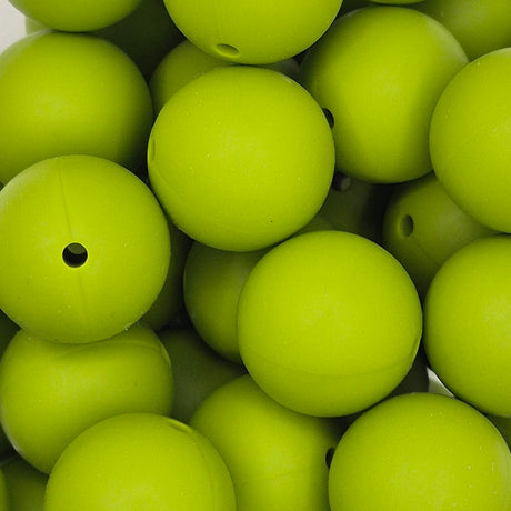 Avocado 19mm Solid Silicone Bead