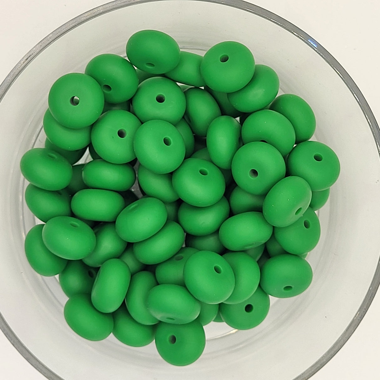 Christmas Green Abacus Bead 14mm*8mm