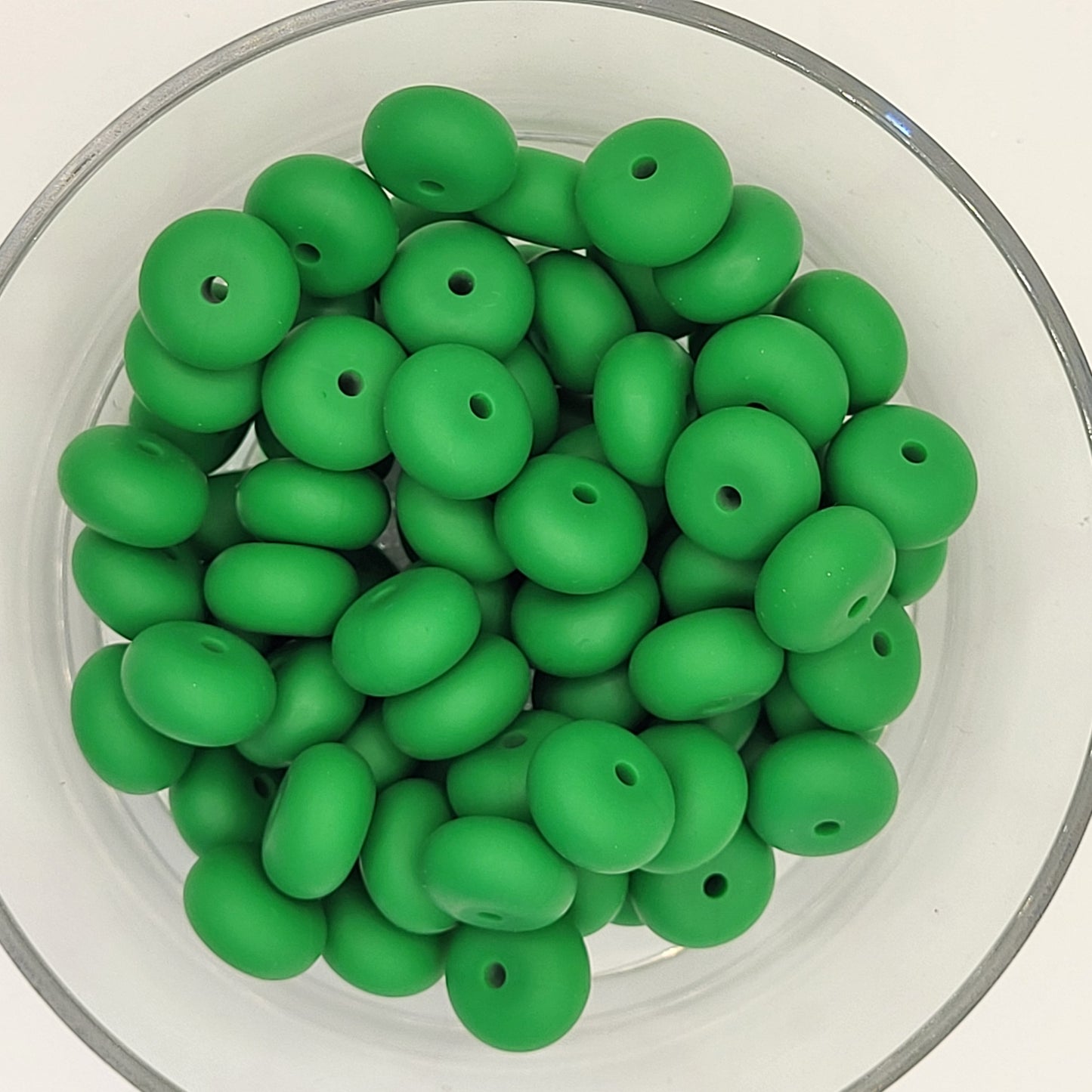 Christmas Green Abacus Bead 14mm*8mm
