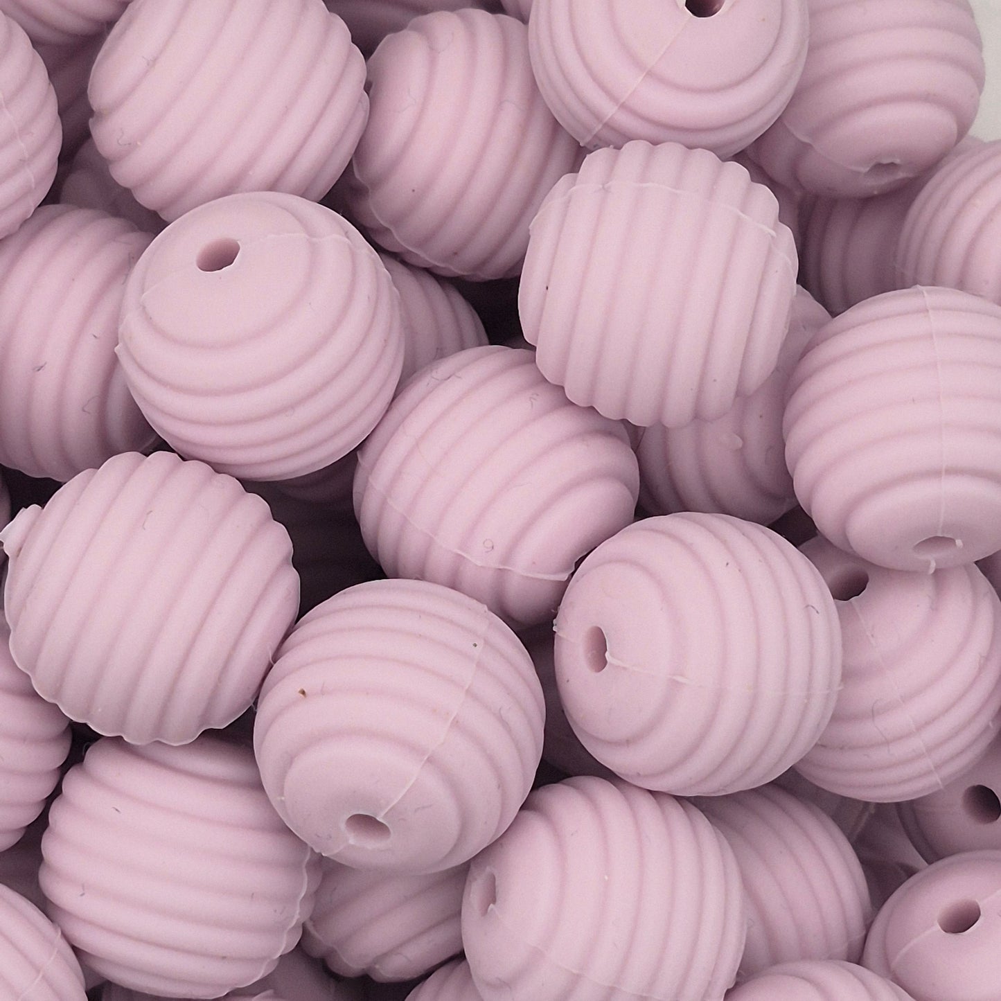 Lavender Haze Honeycomb 15mm Silicone Bead