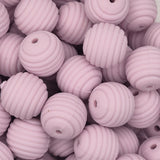 Lavender Haze Honeycomb 15mm Silicone Bead