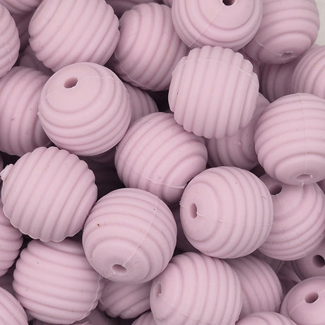 Lavender Haze Honeycomb 15mm Silicone Bead