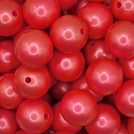 Pink Tourmaline Metallic 15mm Silicone Beads
