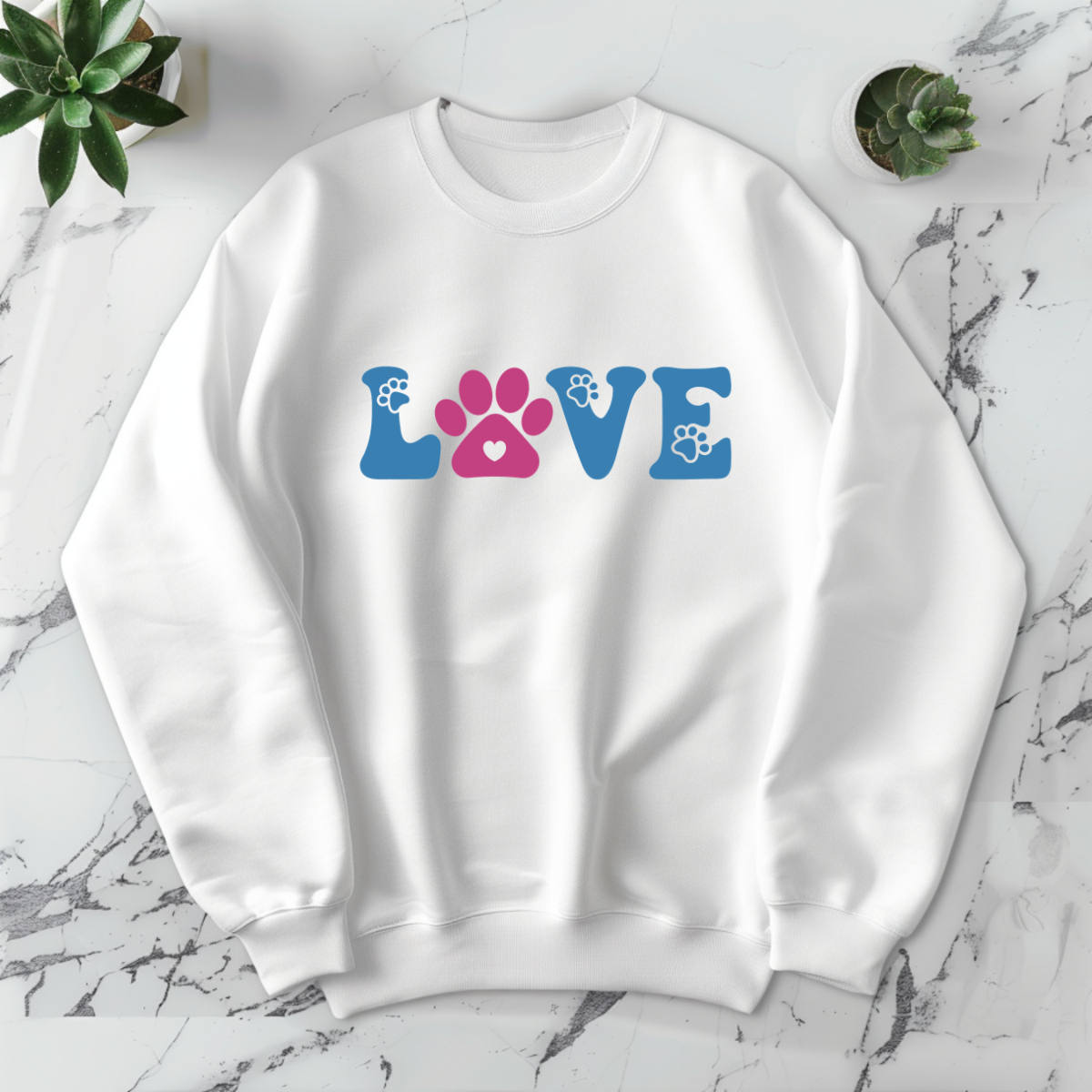 Paw Print LOVE - DTF Transfer Print