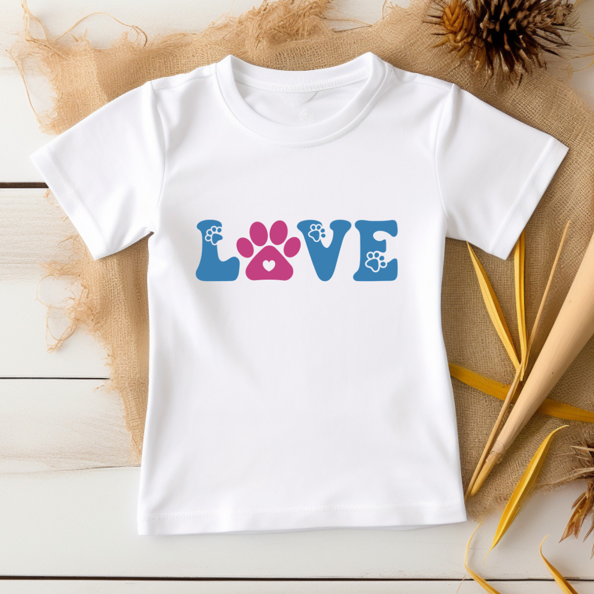 Paw Print LOVE - DTF Transfer Print